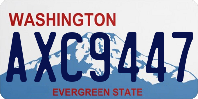 WA license plate AXC9447