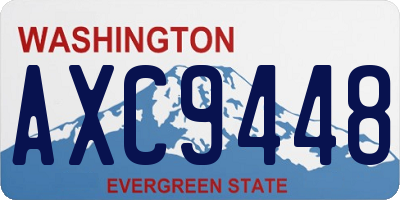 WA license plate AXC9448