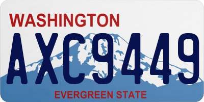 WA license plate AXC9449