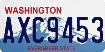 WA license plate AXC9453