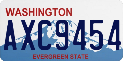 WA license plate AXC9454