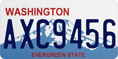 WA license plate AXC9456