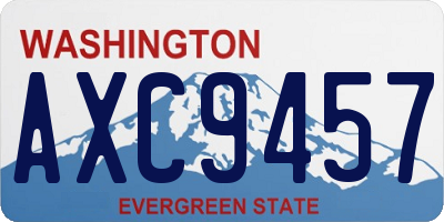 WA license plate AXC9457