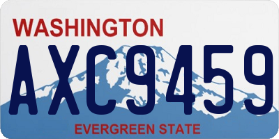 WA license plate AXC9459