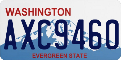 WA license plate AXC9460