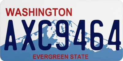 WA license plate AXC9464