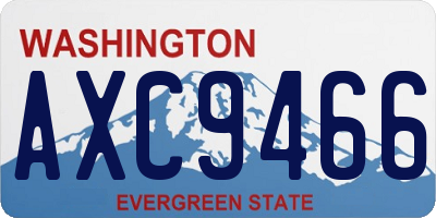 WA license plate AXC9466