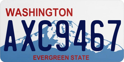 WA license plate AXC9467