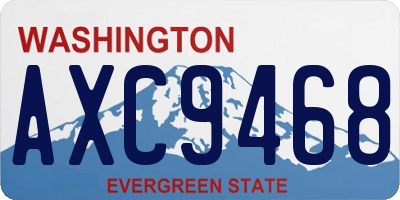 WA license plate AXC9468