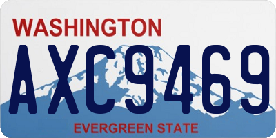 WA license plate AXC9469