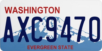 WA license plate AXC9470