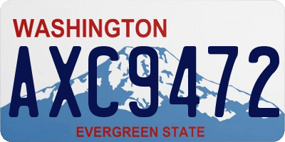 WA license plate AXC9472