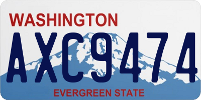 WA license plate AXC9474