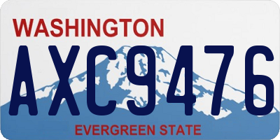 WA license plate AXC9476