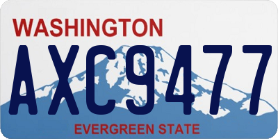 WA license plate AXC9477
