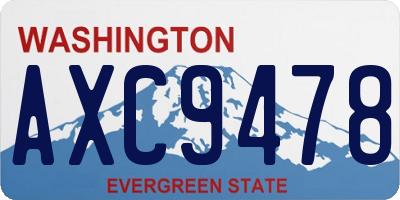 WA license plate AXC9478