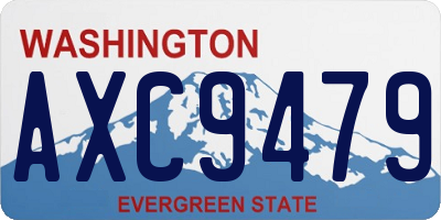 WA license plate AXC9479