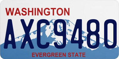 WA license plate AXC9480