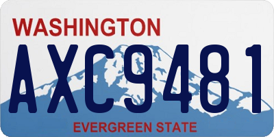 WA license plate AXC9481