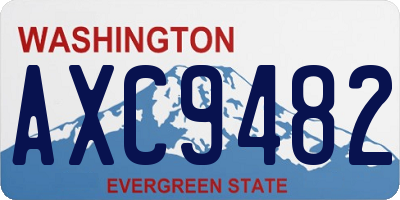 WA license plate AXC9482