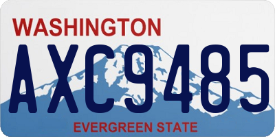 WA license plate AXC9485
