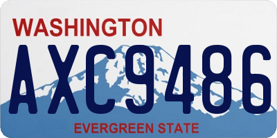 WA license plate AXC9486