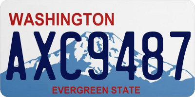 WA license plate AXC9487