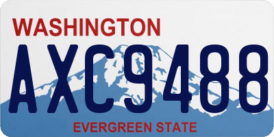 WA license plate AXC9488