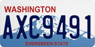 WA license plate AXC9491