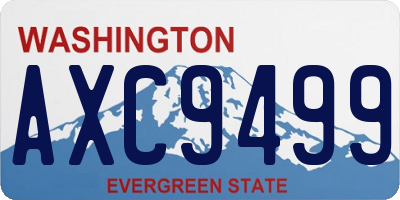WA license plate AXC9499