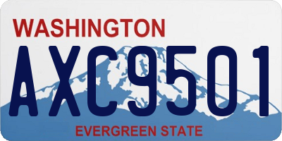 WA license plate AXC9501