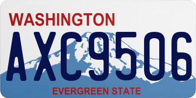 WA license plate AXC9506