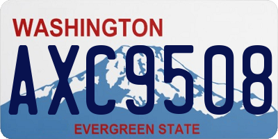 WA license plate AXC9508