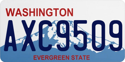 WA license plate AXC9509
