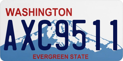 WA license plate AXC9511