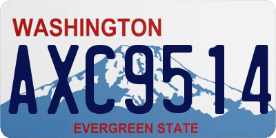 WA license plate AXC9514