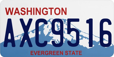 WA license plate AXC9516