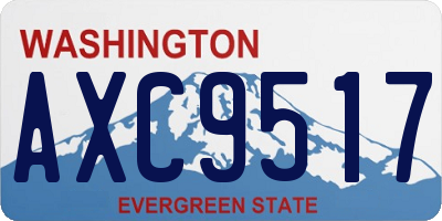 WA license plate AXC9517