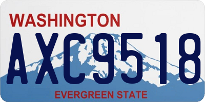 WA license plate AXC9518