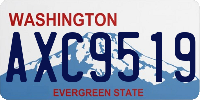 WA license plate AXC9519