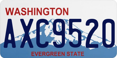 WA license plate AXC9520