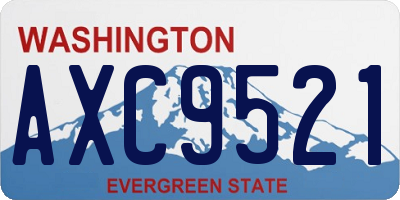 WA license plate AXC9521