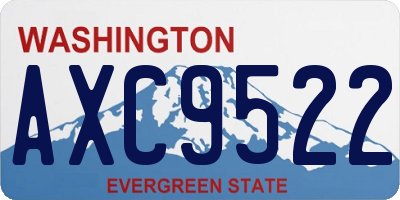 WA license plate AXC9522