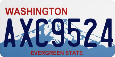 WA license plate AXC9524
