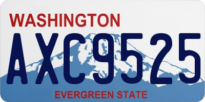 WA license plate AXC9525