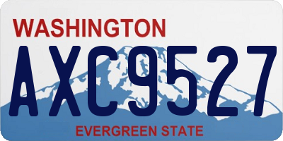 WA license plate AXC9527
