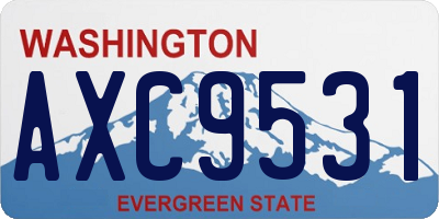 WA license plate AXC9531