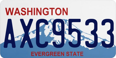 WA license plate AXC9533
