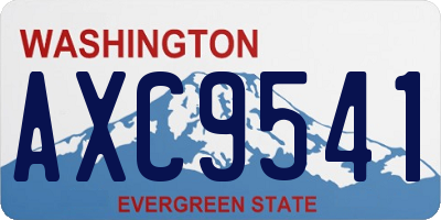 WA license plate AXC9541