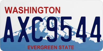 WA license plate AXC9544